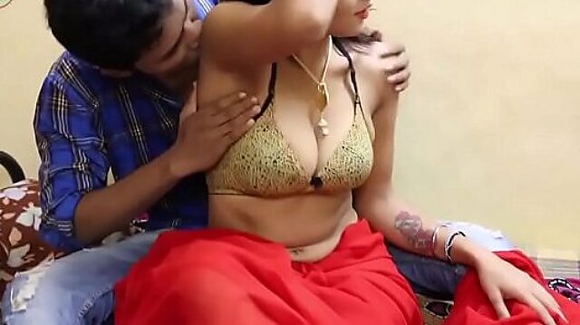 Amateur Indian girl gets her ample breasts fondled in a steamy romantic scene