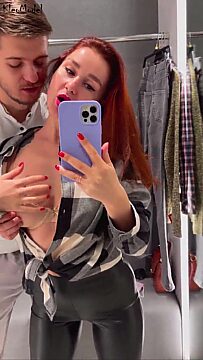 Public Dressing Room Oral Sex and Fucking with KleoModel