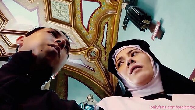 Latina nun confesses wet dreams and sins with priest's big cock