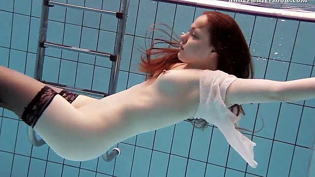 Salaka Ribkina flaunts her naked body in the pool like a sexy vixen