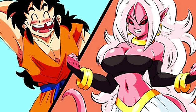 Yamcha destroys Android 21's tight holes
