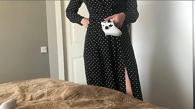 Step sister levels up by using stepbrother's joystick