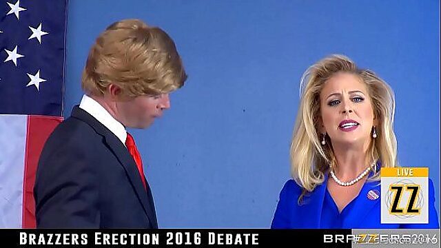 Debate turns dirty: Drumpf pounds Clayton doggy-style!