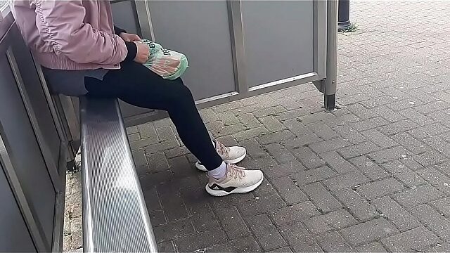 Step-fa films MILF at bus stop and ends up fucking her at home