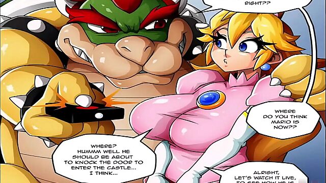 Bowser Ass Fucks Princess Peach as Mario Battles to Save Her - XXX Cartoon Parody