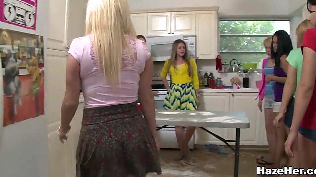 Hot Amateurs Hazed and Horny in the Kitchen