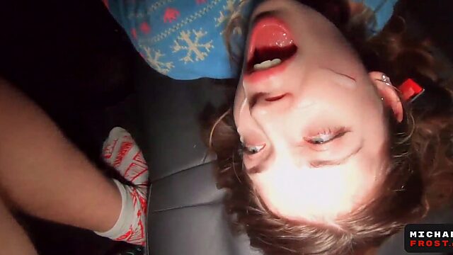 Fucking Hot Christmas Car Ride with MihaNika69 & Michael Frost!