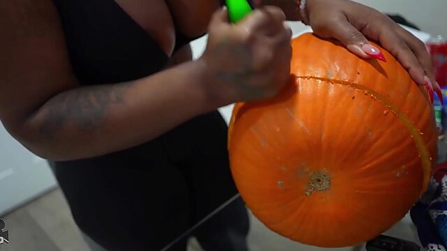 Pumpkin Head Pounds Bratty Bae & Siren Nudist: Wishes Cum True