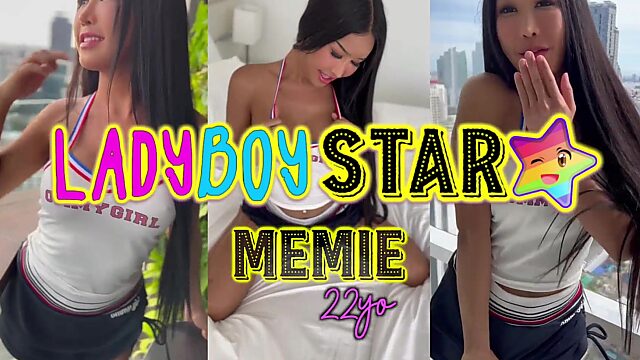 Ladyboy Fuck Star Memie: My First FuckDate with the Girly Beauty