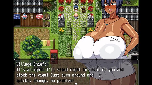 Tanned Hentai Slut Natsuki Gets Creeped On By Pervert Village Chief