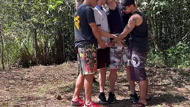 Wild Football Gangbang in the Forest, Friends Fucking Hard