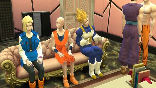 Dragon Ball Hentai: Videl und Chi-Chi tauschen, ficken wie Schlampen in heißer NTR-Action für Erwachsene