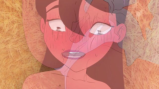 Spannende Stiefmutter schaut Landmädchen beim Ficken im Heu zu, im Hentai-Leben mit Stiefschwestern, Anime-Porno 2025