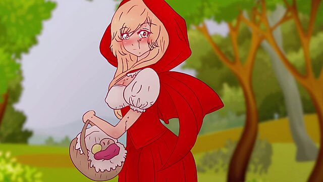 Rotkäppchen verprügelt kranken Wichser, der gegen einen Baum geschlagen hat, und bringt ihn direkt auf Pussy 101, Hentai-Parodie 2025