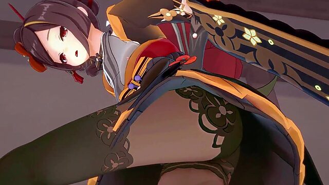 Chiori guarrilla en Genshin Impact: mamada profunda y POV