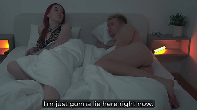 Stepmom Comforts Step Son in Bed After Fight, Gets Fucked and Creampied