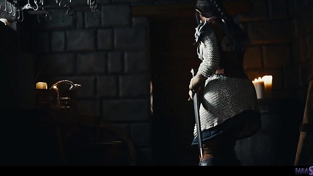 Mittelalterliches Lesben-Fickfest: Blonde Elfenschönheit verbreitet geile Sexparasiten auf Oktokuro