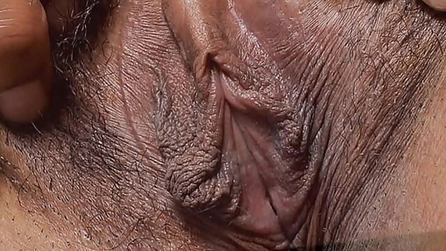 Hairy Black Babe's Intimate Moments Up Close