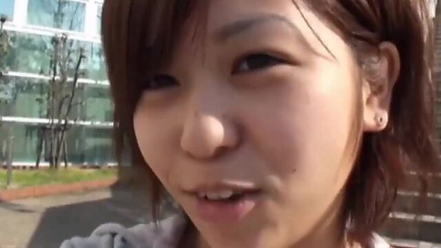 Public Japanese Flasher Shows Off Her Cute Assets!