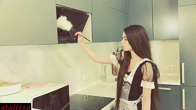 Helpless Maid Gets Fucked Hard and Takes a Huge Facial - Natalissa's First Time!