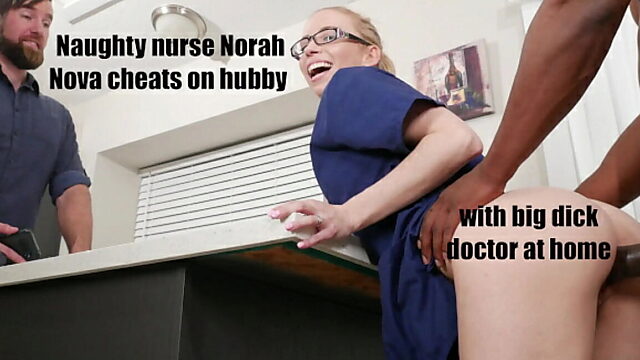 Petite Nurse Nora Nova Gets Banged by Big Cock Doctor in Cuckold Session