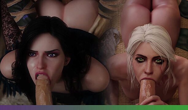 Big Cock Takes on Witcher Sluts in Hot Compilation with Sound