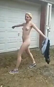Slim and Sexy Exhibitionist Goes Naked in Public Solo!