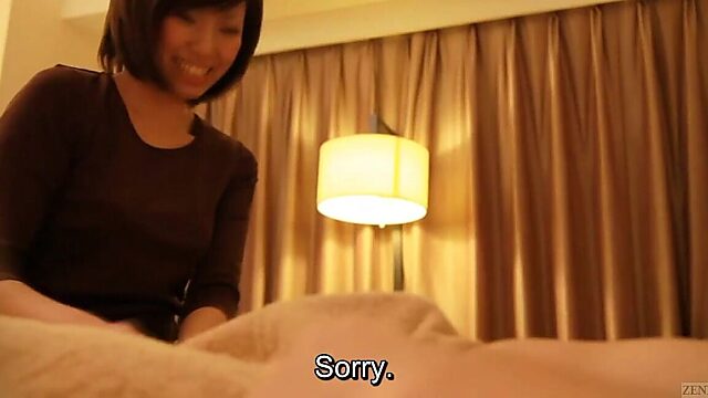 Japanese MILF gives happy ending massage in hotel room