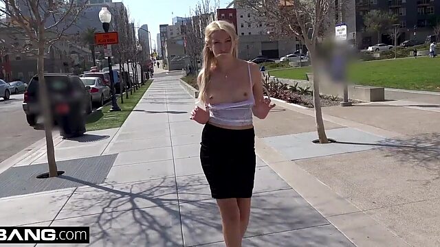 Russian MILF Angelina Bonnet Flashes Her Tits In Public And Gives A POV Blowjob