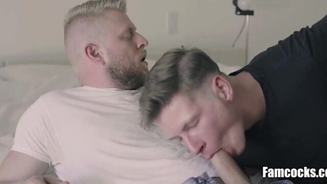Dad's Cumshot Obsession with Gay Son