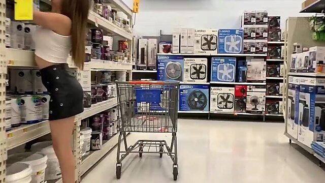 Filthy Dude Films a Sexy Babe at Walmart