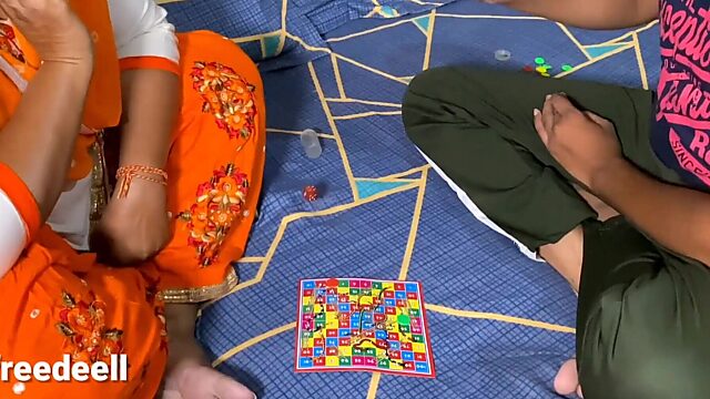 Full Hindi Video: Busty Asian Takes Winning Advantage in Ludo Game with Bhabhi