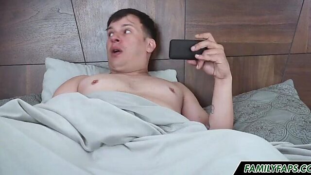 Stepdad gets a sloppy blowjob from busty stepdaughter